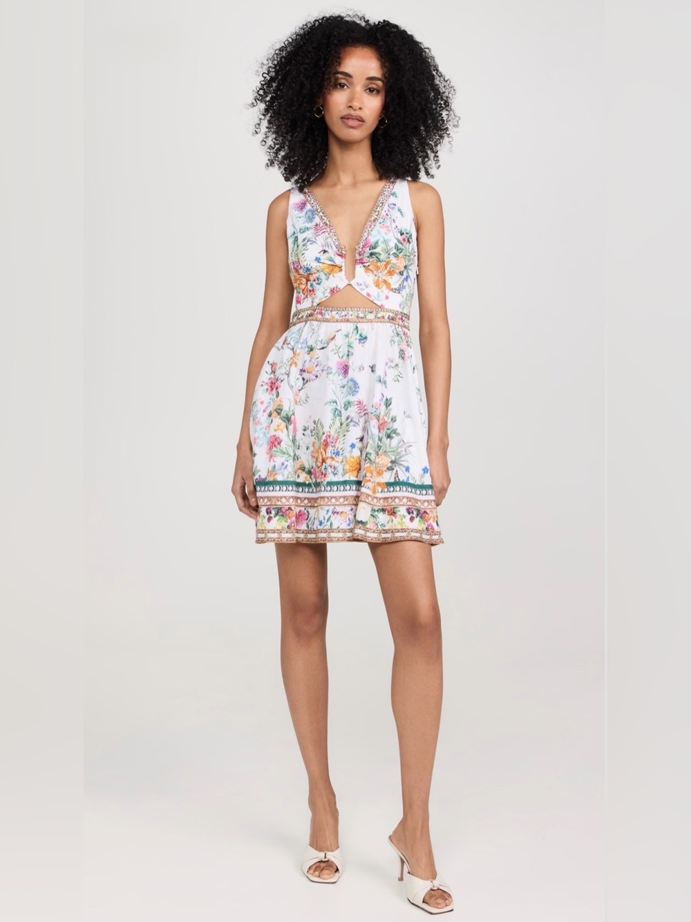 Stunning CAMILLA Short V-Neck Cutout Mini Dress ✨